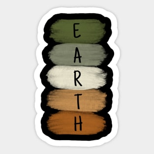 Earthy Tones Stripes Vertical Sticker